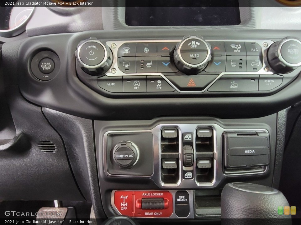 Black Interior Controls for the 2021 Jeep Gladiator Mojave 4x4 #142629650