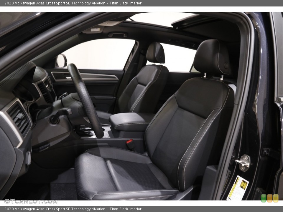 Titan Black Interior Photo for the 2020 Volkswagen Atlas Cross Sport SE Technology 4Motion #142630943
