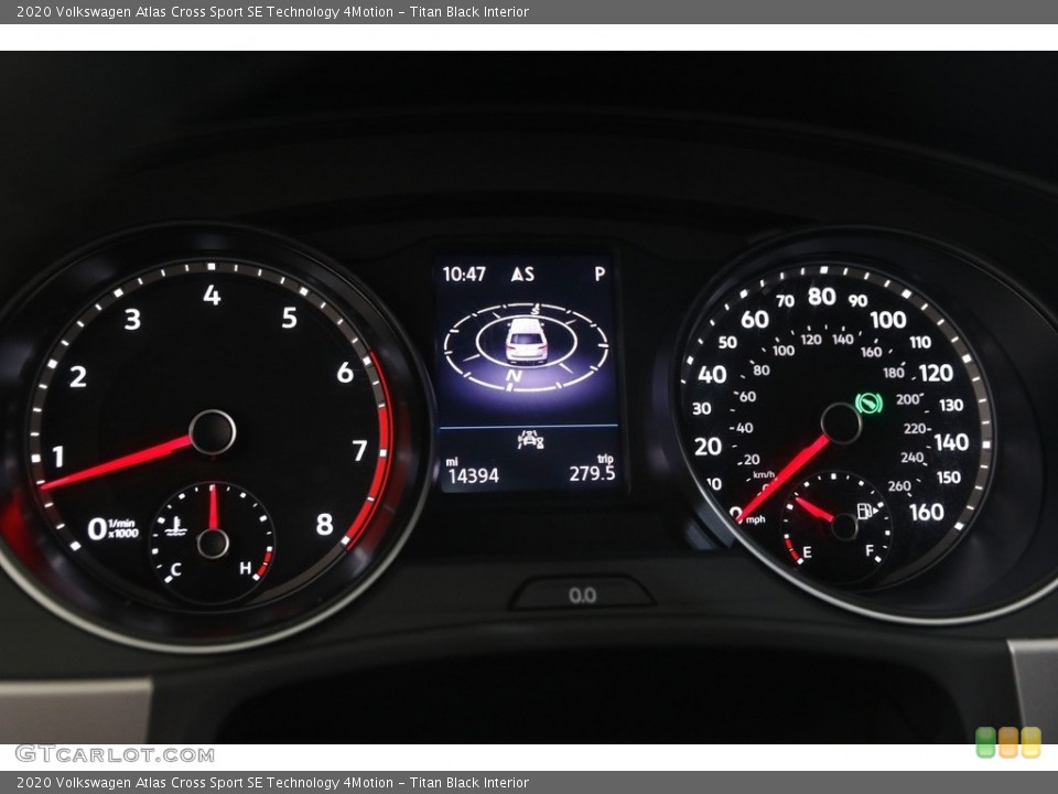 Titan Black Interior Gauges for the 2020 Volkswagen Atlas Cross Sport SE Technology 4Motion #142630991