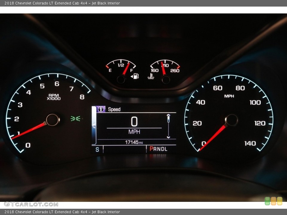 Jet Black Interior Gauges for the 2018 Chevrolet Colorado LT Extended Cab 4x4 #142632632