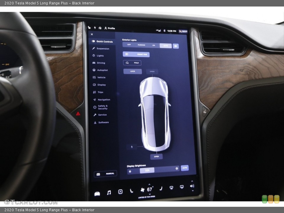 Black Interior Controls for the 2020 Tesla Model S Long Range Plus #142632812