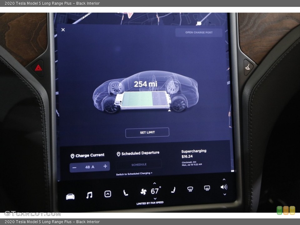 Black Interior Controls for the 2020 Tesla Model S Long Range Plus #142632839