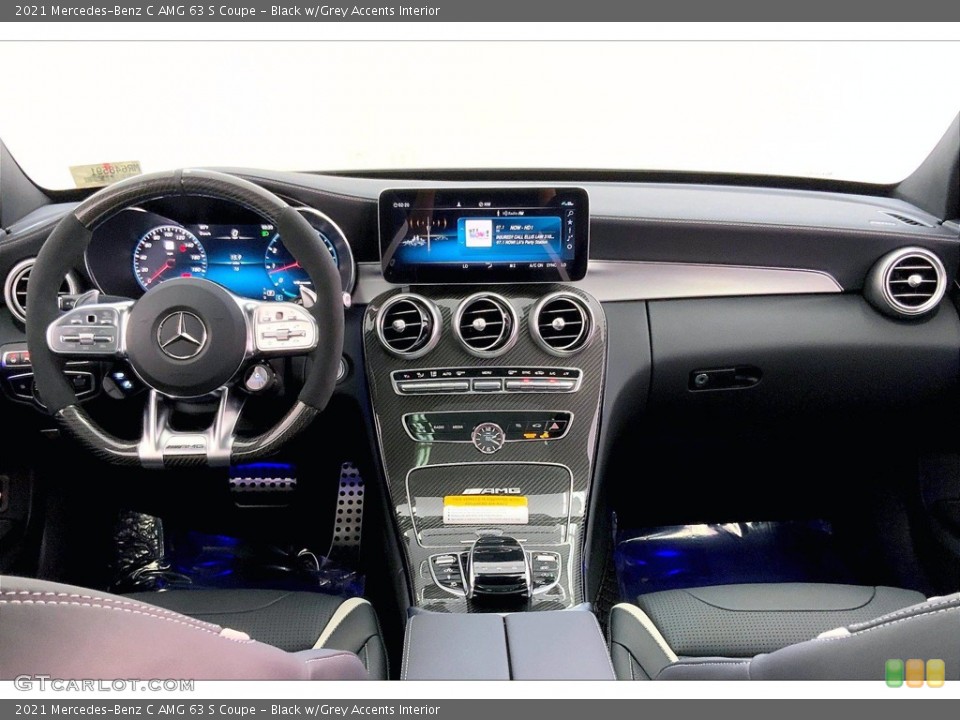 Black w/Grey Accents Interior Dashboard for the 2021 Mercedes-Benz C AMG 63 S Coupe #142634507