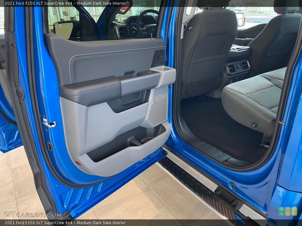 Medium Dark Slate Interior Rear Seat for the 2021 Ford F150 XLT SuperCrew 4x4 #142634977