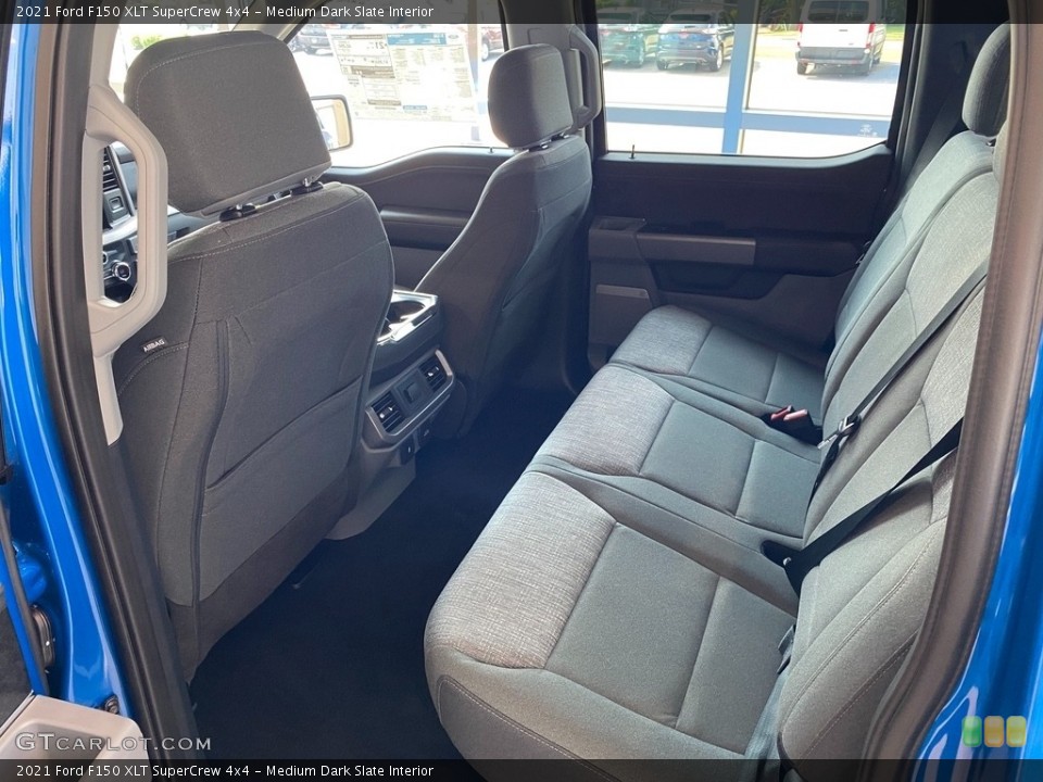 Medium Dark Slate Interior Rear Seat for the 2021 Ford F150 XLT SuperCrew 4x4 #142634990