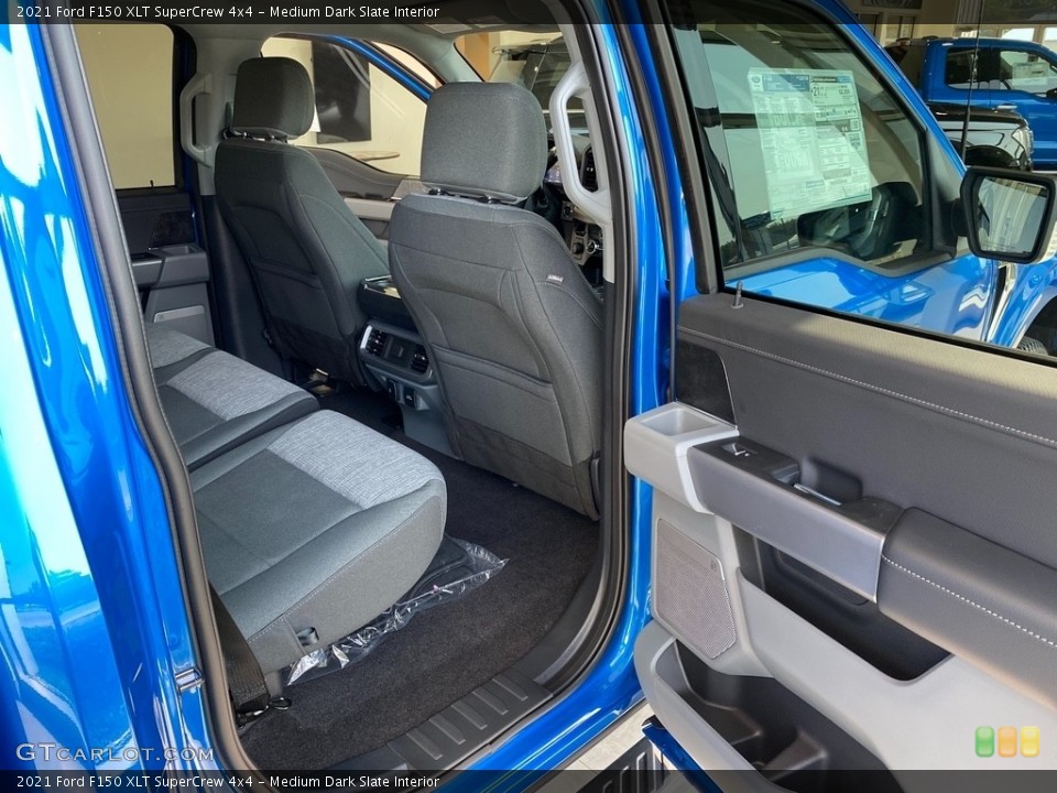 Medium Dark Slate Interior Rear Seat for the 2021 Ford F150 XLT SuperCrew 4x4 #142635032