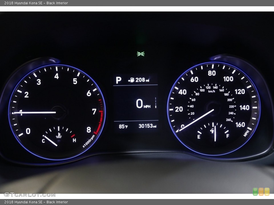 Black Interior Gauges for the 2018 Hyundai Kona SE #142637276