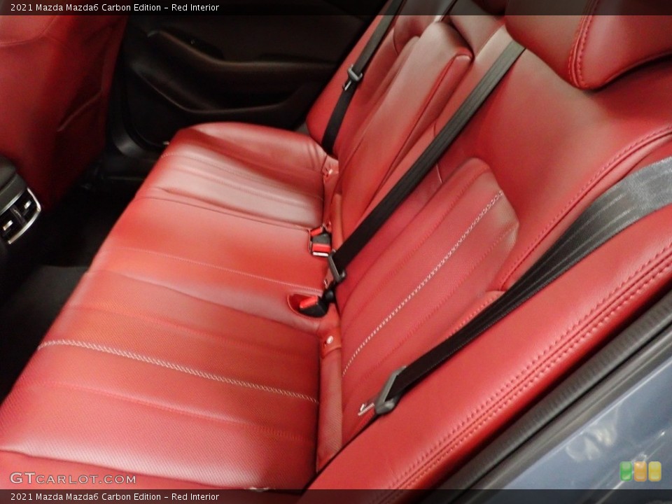 Red Interior Rear Seat for the 2021 Mazda Mazda6 Carbon Edition #142638053