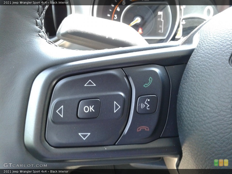 Black Interior Steering Wheel for the 2021 Jeep Wrangler Sport 4x4 #142638326