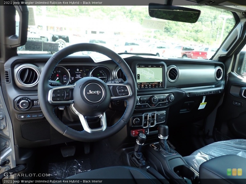 Black Interior Dashboard for the 2021 Jeep Wrangler Unlimited Rubicon 4xe Hybrid #142639613