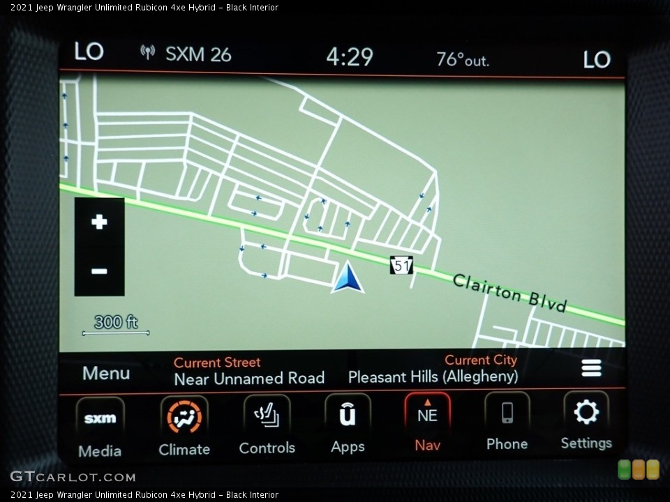 Black Interior Navigation for the 2021 Jeep Wrangler Unlimited Rubicon 4xe Hybrid #142639715