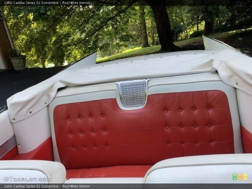 Red/White Interior Rear Seat for the 1960 Cadillac Series 62 Convertible #142640030