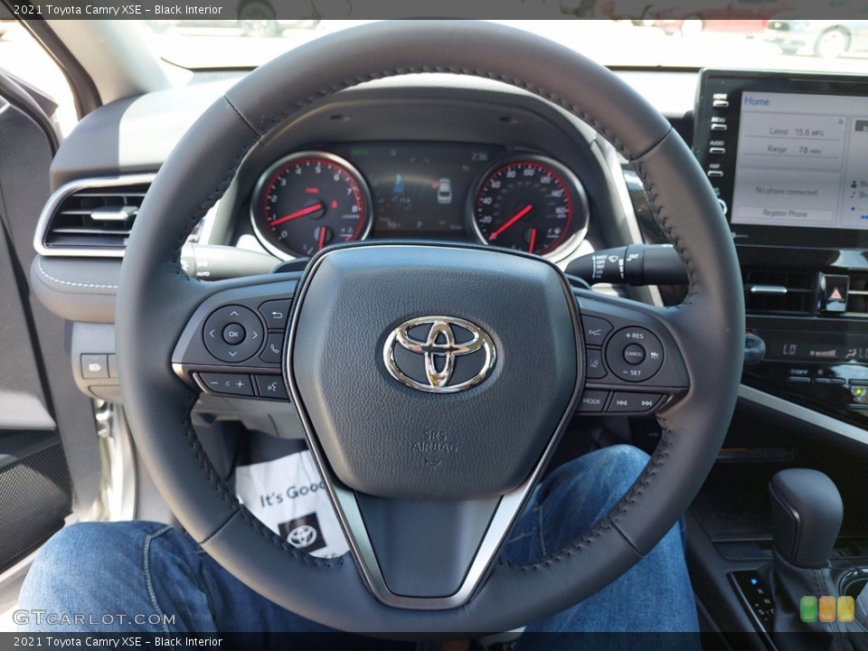 Black Interior Steering Wheel for the 2021 Toyota Camry XSE #142640399