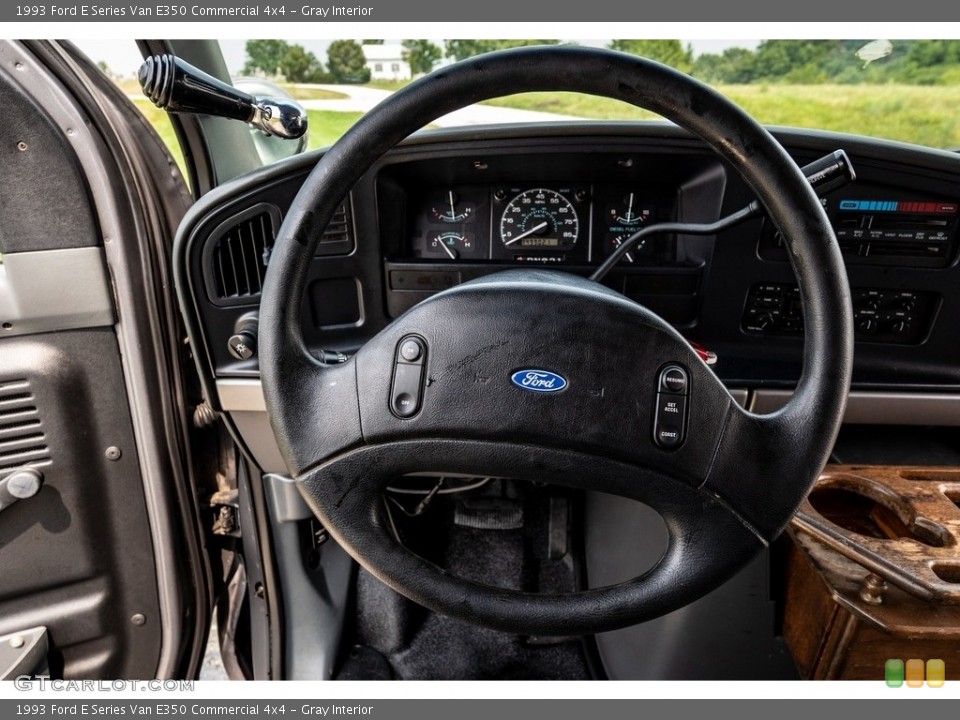 Gray Interior Steering Wheel for the 1993 Ford E Series Van E350 Commercial 4x4 #142644853