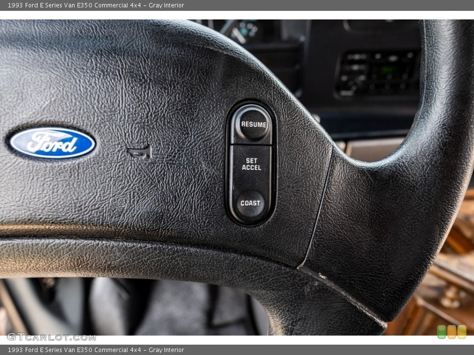 Gray Interior Steering Wheel for the 1993 Ford E Series Van E350 Commercial 4x4 #142644910