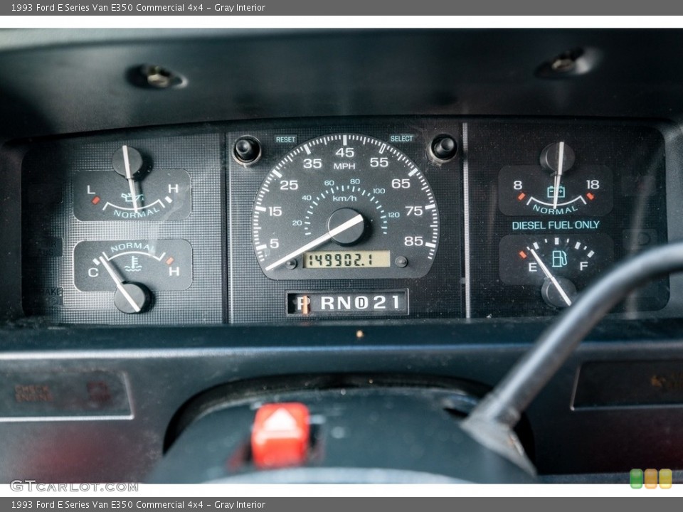 Gray Interior Gauges for the 1993 Ford E Series Van E350 Commercial 4x4 #142644931