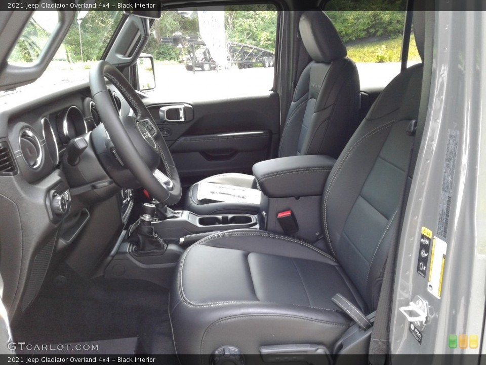Black Interior Front Seat for the 2021 Jeep Gladiator Overland 4x4 #142645925