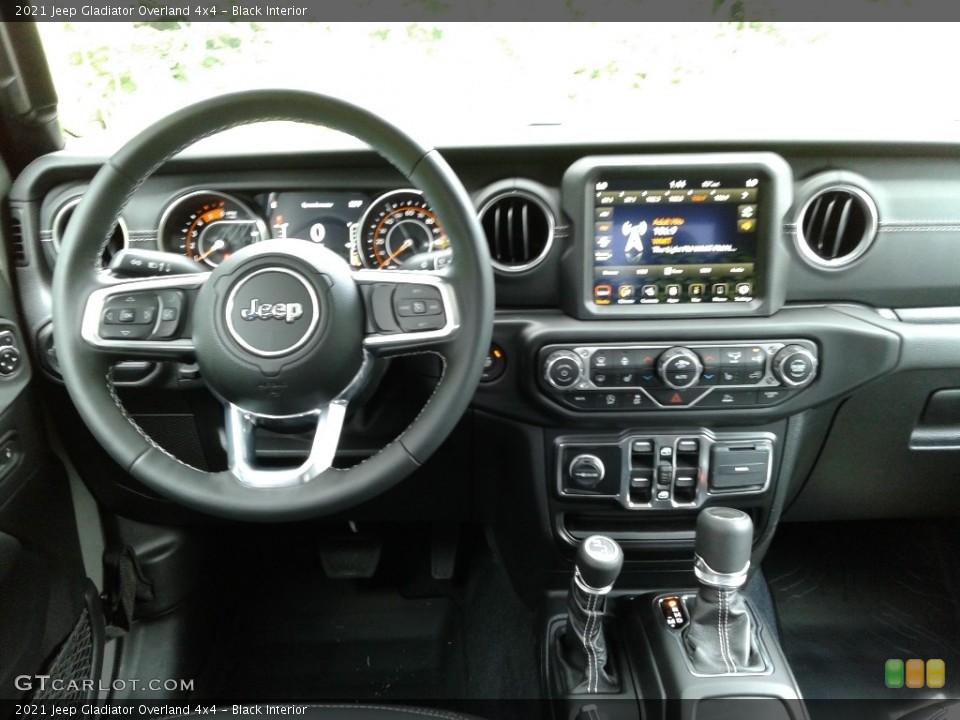Black Interior Dashboard for the 2021 Jeep Gladiator Overland 4x4 #142646140