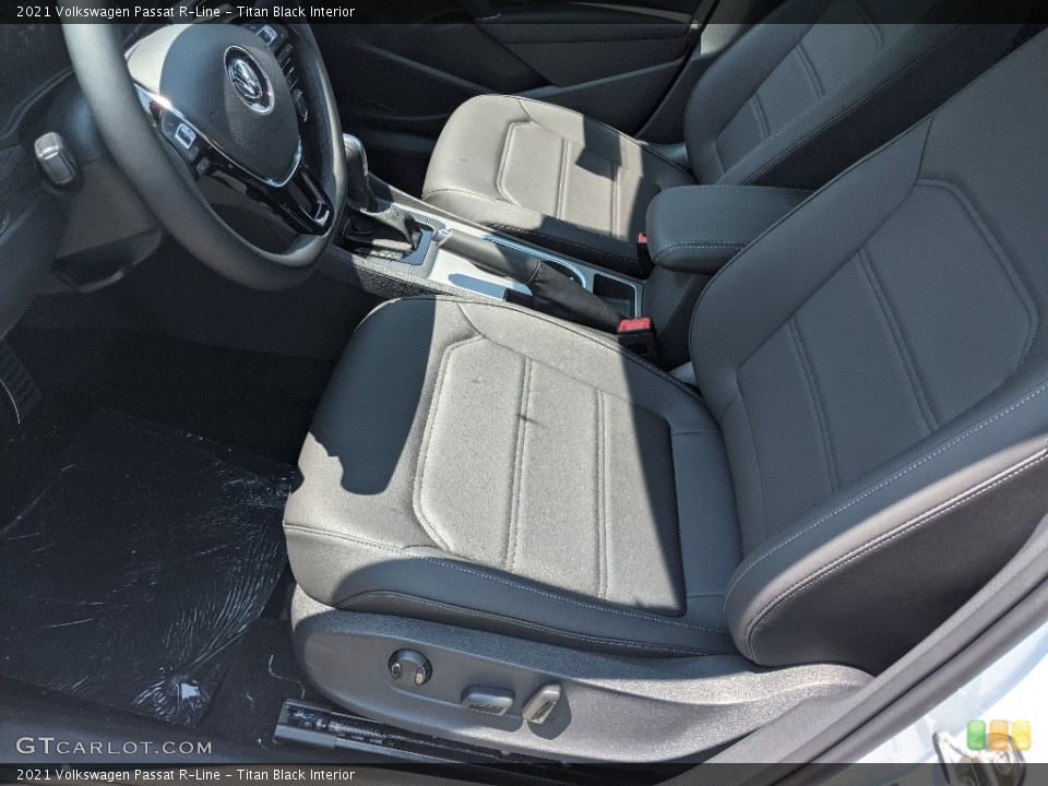 Titan Black Interior Front Seat for the 2021 Volkswagen Passat R-Line #142648312