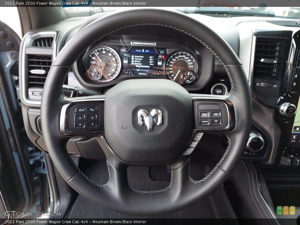 Mountain Brown/Black Interior Steering Wheel for the 2021 Ram 2500 Power Wagon Crew Cab 4x4 #142651837