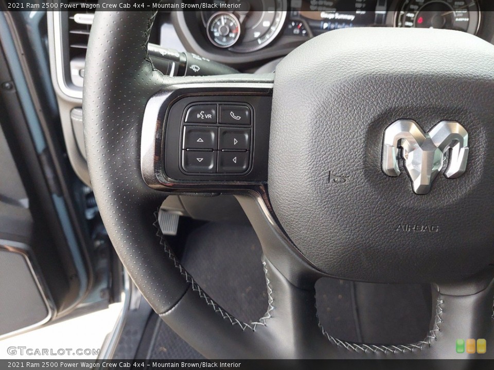 Mountain Brown/Black Interior Steering Wheel for the 2021 Ram 2500 Power Wagon Crew Cab 4x4 #142651859