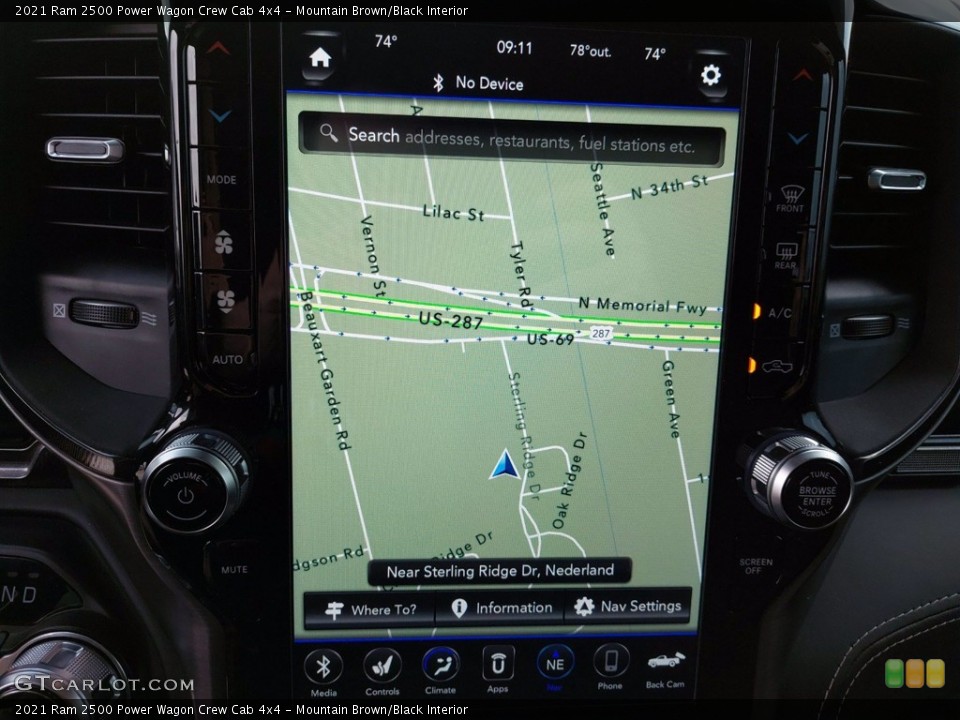 Mountain Brown/Black Interior Navigation for the 2021 Ram 2500 Power Wagon Crew Cab 4x4 #142651936
