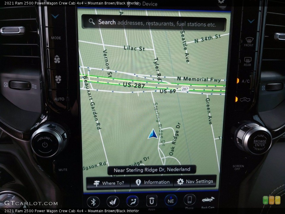 Mountain Brown/Black Interior Navigation for the 2021 Ram 2500 Power Wagon Crew Cab 4x4 #142651987