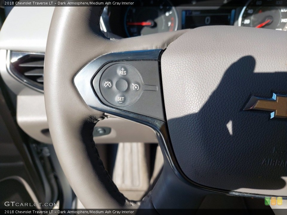 Dark Atmosphere/Medium Ash Gray Interior Steering Wheel for the 2018 Chevrolet Traverse LT #142652596