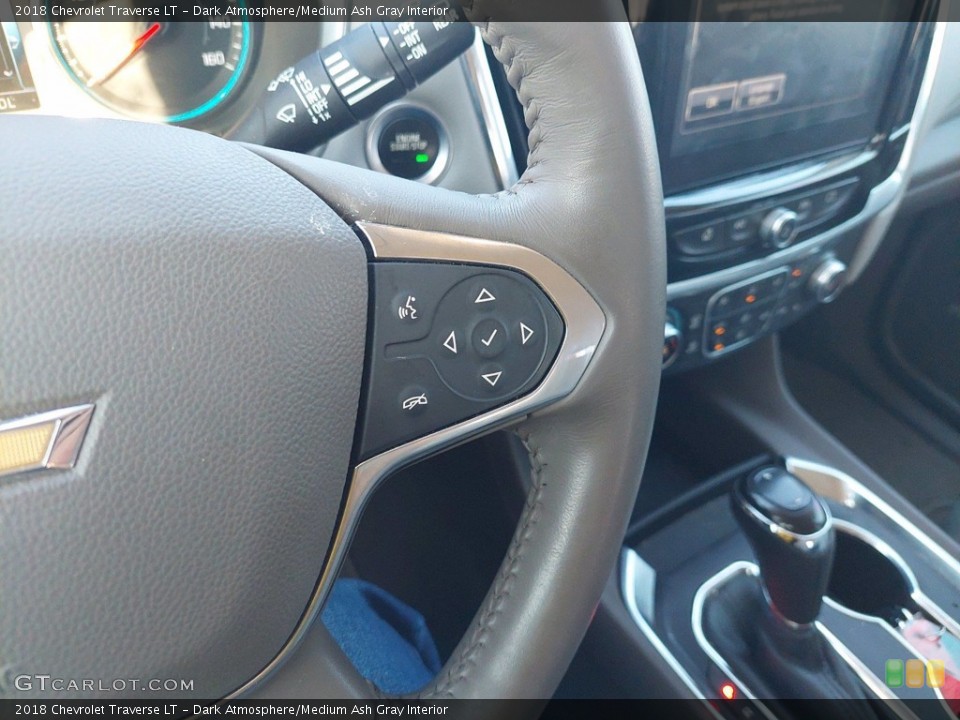 Dark Atmosphere/Medium Ash Gray Interior Steering Wheel for the 2018 Chevrolet Traverse LT #142652617