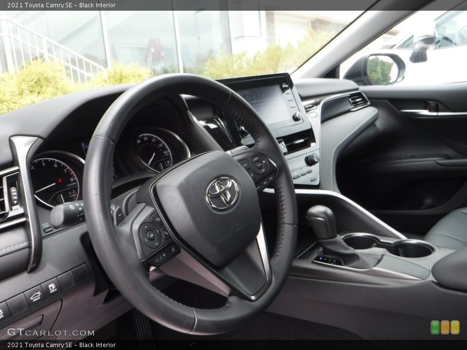 Black Interior Steering Wheel for the 2021 Toyota Camry SE #142653856