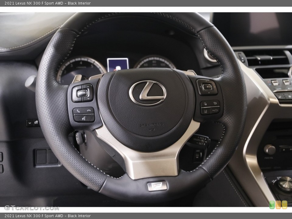 Black Interior Steering Wheel for the 2021 Lexus NX 300 F Sport AWD #142656599