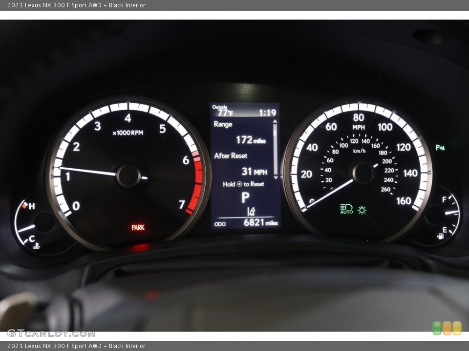 Black Interior Gauges for the 2021 Lexus NX 300 F Sport AWD #142656626