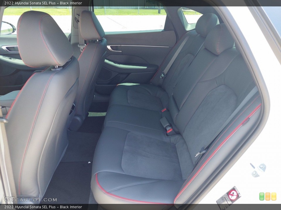 Black Interior Rear Seat for the 2022 Hyundai Sonata SEL Plus #142657466