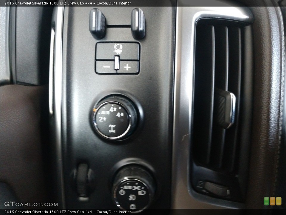 Cocoa/Dune Interior Controls for the 2016 Chevrolet Silverado 1500 LTZ Crew Cab 4x4 #142657613