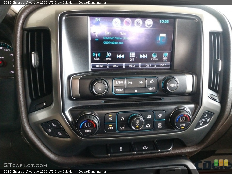 Cocoa/Dune Interior Controls for the 2016 Chevrolet Silverado 1500 LTZ Crew Cab 4x4 #142657733