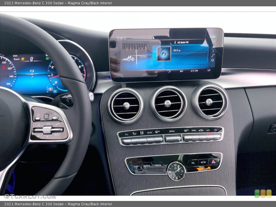 Magma Gray/Black Interior Controls for the 2021 Mercedes-Benz C 300 Sedan #142658732