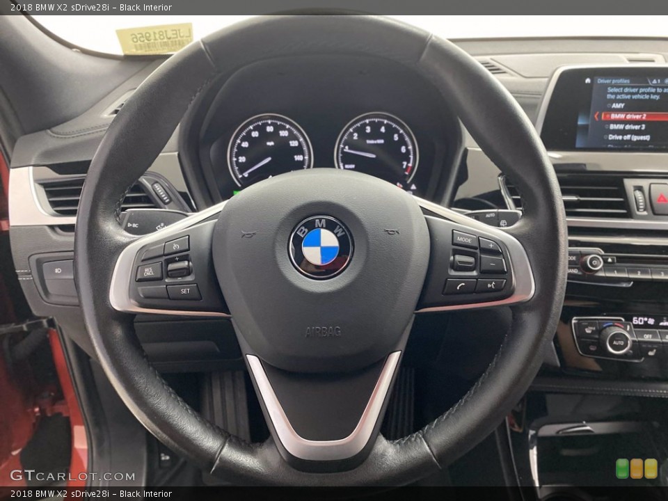 Black Interior Steering Wheel for the 2018 BMW X2 sDrive28i #142659161