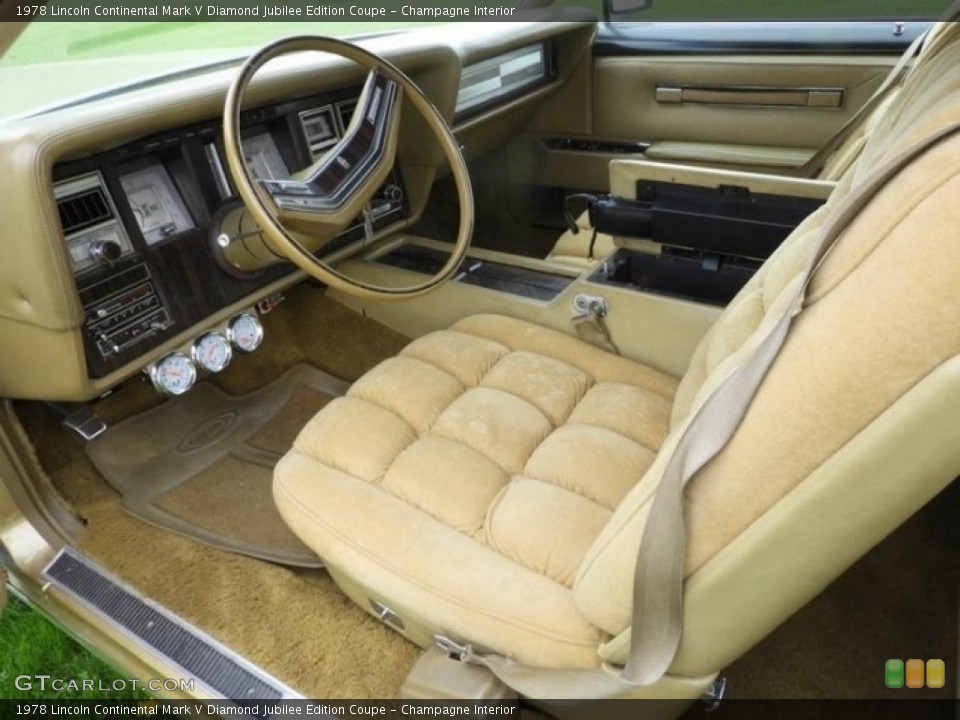Champagne Interior Photo for the 1978 Lincoln Continental Mark V Diamond Jubilee Edition Coupe #142659401