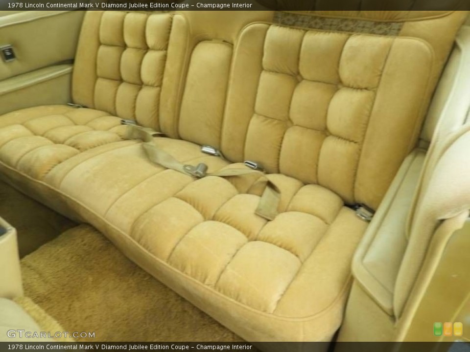 Champagne Interior Rear Seat for the 1978 Lincoln Continental Mark V Diamond Jubilee Edition Coupe #142659422