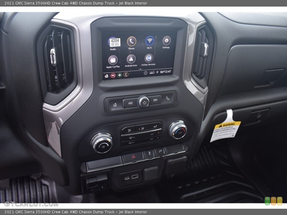 Jet Black Interior Controls for the 2021 GMC Sierra 3500HD Crew Cab 4WD Chassis Dump Truck #142661006