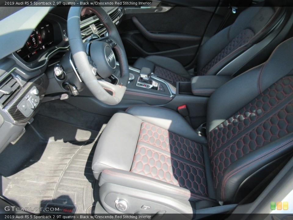 Black w/Crescendo Red Stitching Interior Front Seat for the 2019 Audi RS 5 Sportback 2.9T quattro #142662056