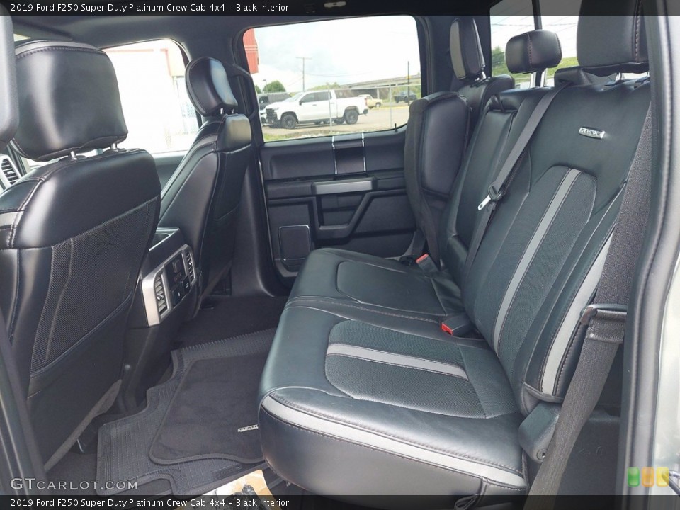 Black Interior Rear Seat for the 2019 Ford F250 Super Duty Platinum Crew Cab 4x4 #142664980