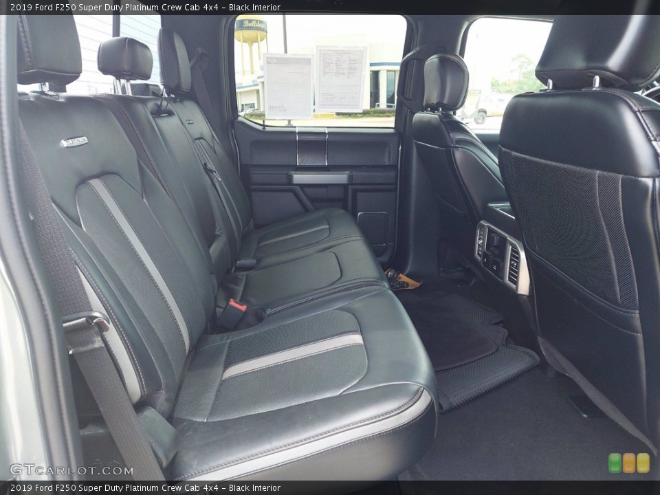 Black Interior Rear Seat for the 2019 Ford F250 Super Duty Platinum Crew Cab 4x4 #142665082