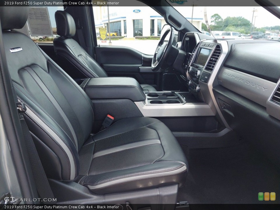 Black Interior Front Seat for the 2019 Ford F250 Super Duty Platinum Crew Cab 4x4 #142665145