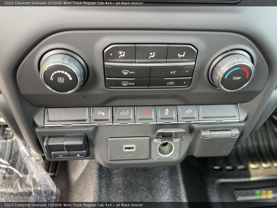 Jet Black Interior Controls for the 2020 Chevrolet Silverado 3500HD Work Truck Regular Cab 4x4 #142666783