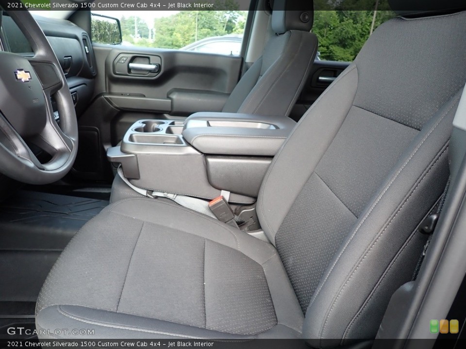 Jet Black Interior Front Seat for the 2021 Chevrolet Silverado 1500 Custom Crew Cab 4x4 #142670167