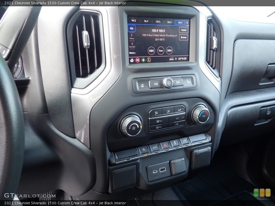 Jet Black Interior Controls for the 2021 Chevrolet Silverado 1500 Custom Crew Cab 4x4 #142670260