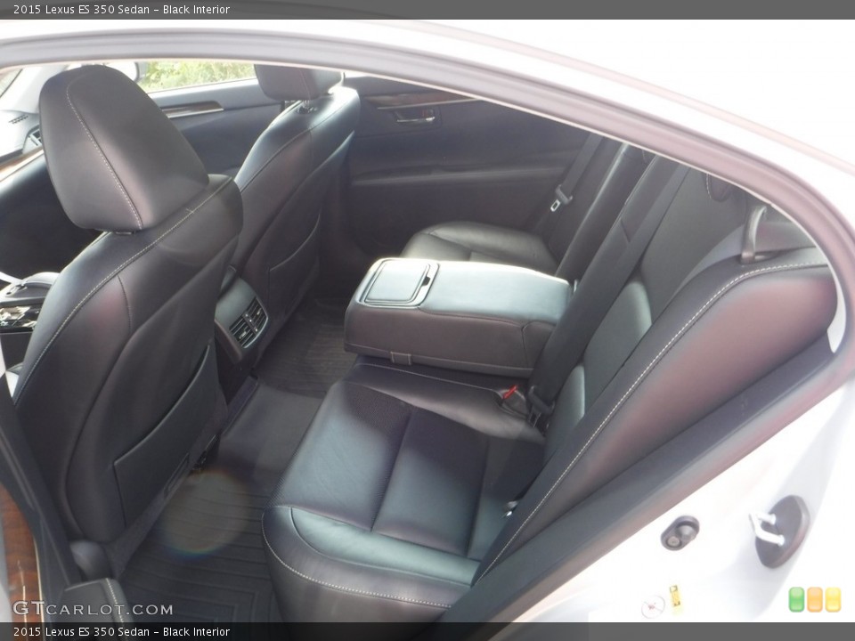 Black Interior Rear Seat for the 2015 Lexus ES 350 Sedan #142670278