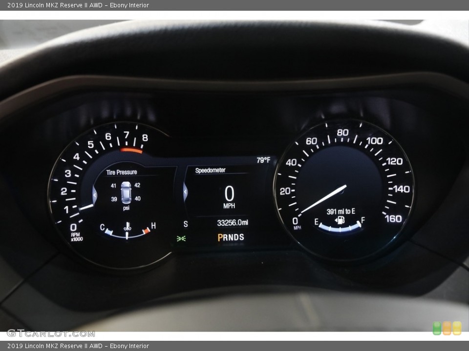 Ebony Interior Gauges for the 2019 Lincoln MKZ Reserve II AWD #142671668