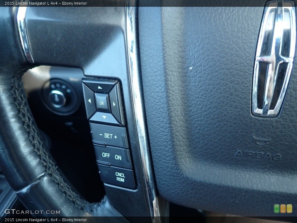 Ebony Interior Steering Wheel for the 2015 Lincoln Navigator L 4x4 #142674158
